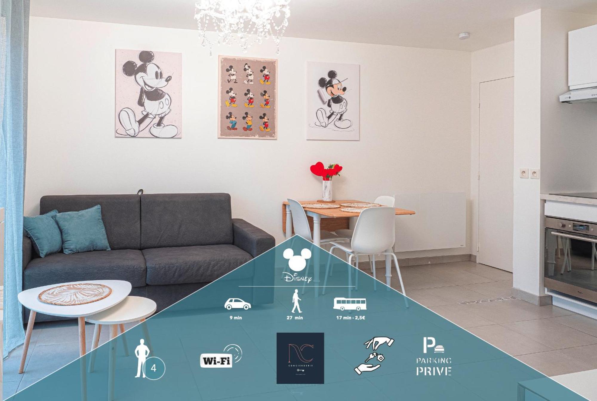 *Disneyland-Paris* 4Pers, Parking, Wifi Chessy  Eksteriør bilde